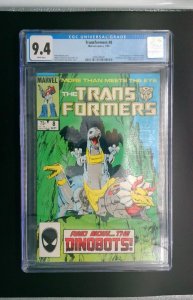 Transformers #8,1st Dinobots, CGC 9.4  Marvel Comics, 1985