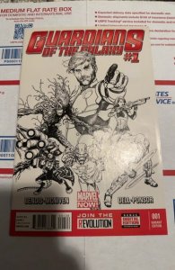 Guardians of the Galaxy #1 Sketch Cover (2013) really nice copy