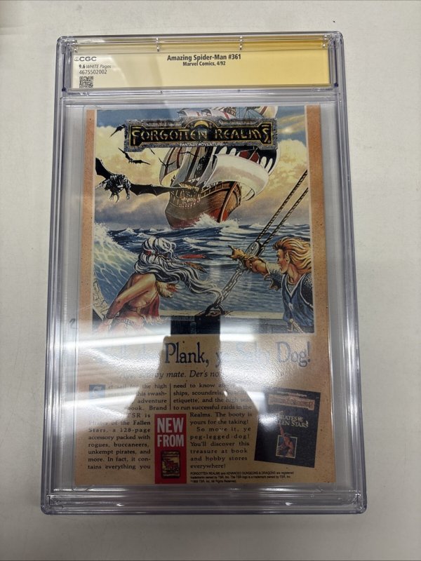 Amazing Spider-Man (1992) # 361 (CGC 9.6 SS) Signed Sketch Mark Bagley * 1st