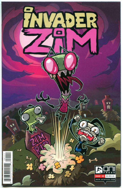 INVADER ZIM #1, 2 A, 2 B (1st prints), NM, Jhonen Vasquez, 2015, 3 issues in all