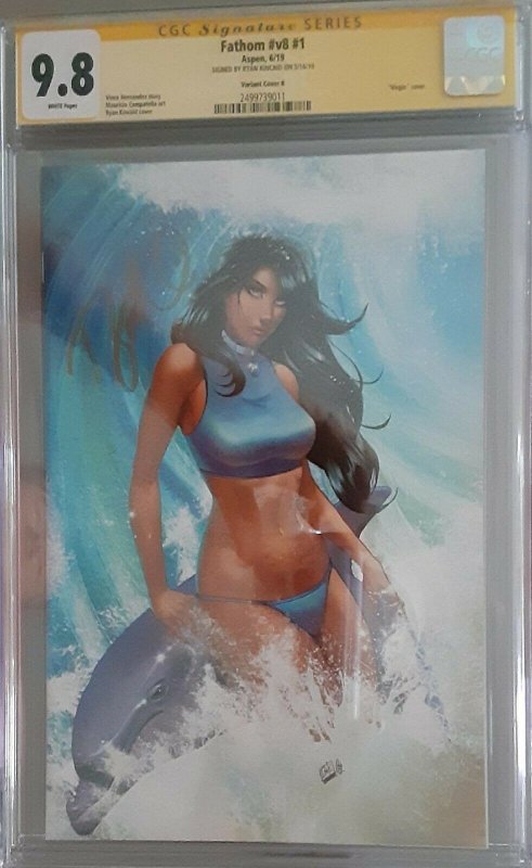 Fathom # 1 Ryan Kincaid Virgin Variant Connecting Cover Lim to 200 !! CGC 9.8 SS 