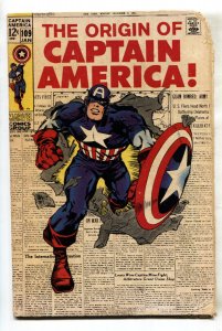 Captain America #109--comic book--1969-origin--Marvel