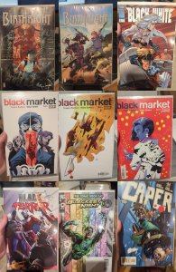 Lot of 9 Comics (See Description) Black Market, Birthright, Black & White, Bl...