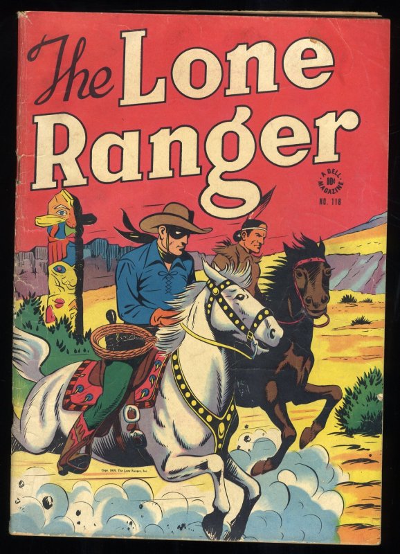 Four Color #118 VG+ 4.5 Lone Ranger Stars in Land Grabbers! Dell Comics!