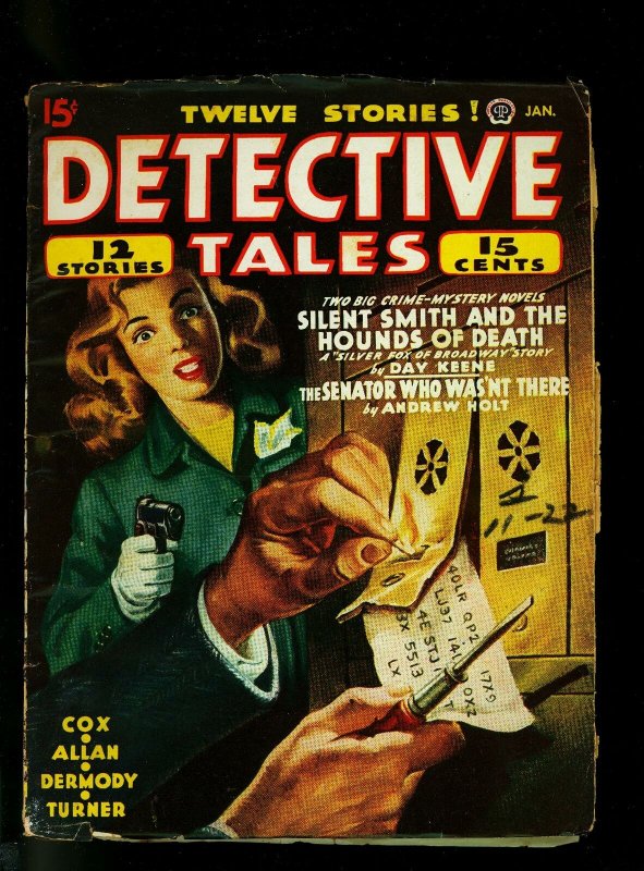 Detective Tales Pulp January 1945 -Talmage Powell - Day Keene - VG