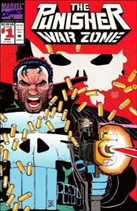 Punisher: War Zone (1992) 1-A Die-Cut Wraparound Cover FN