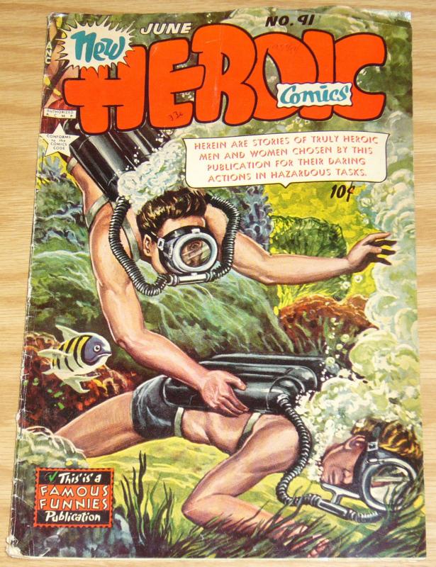 New Heroic Comics #91 VG- june 1954 - golden age famous funnies