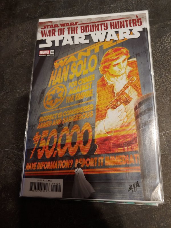 STAR WARS: WAR OF THE BOUNTY HUNTERS #16 HAN SOLO WANTED POSTER VARIANT NM