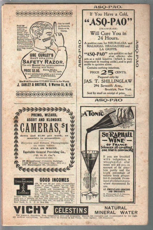 Sunday Magazine 10/29/1899-early pulp fiction mag-very rare-VG