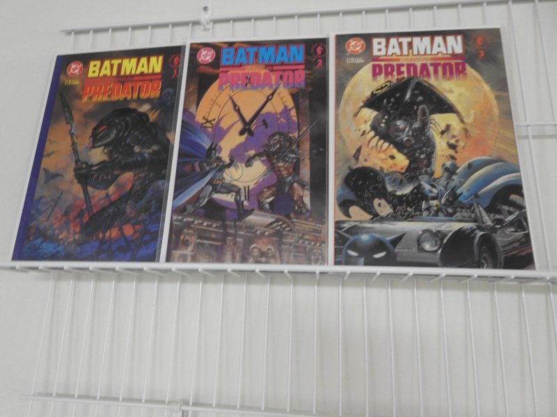 Batman Versus Predator #1-3 (1992) Prestige Format Comics Great Read Avg NM-/NM!