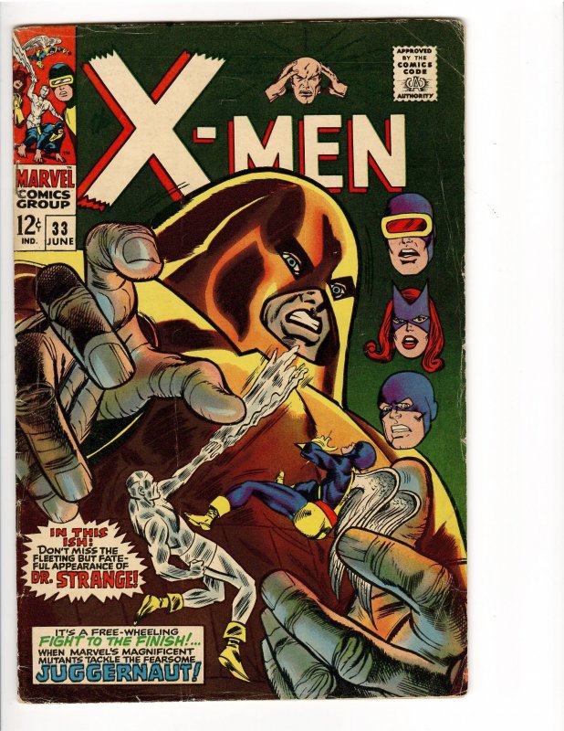 X-MEN #33 VG+ 4.5 JUGGERNAUT ! (VERMONT COLLECTION)