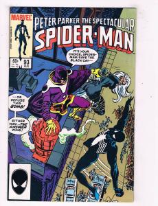 Peter Parker the Spectacular Spider-Man #93 Marvel Comic Book Black Cat HH1