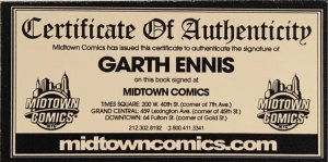 THE SHADOW #1 (2012) ALEX ROSS COVER SIGNED BY GARTH ENNIS W/COA DYNAMITE NM.