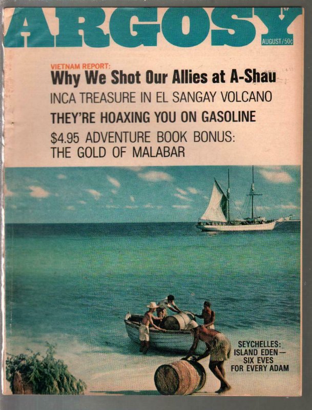 Argosy 8/1967-Vietnam Report-Jack Schaffer-Prince Of Crime-pulp fiction-FN