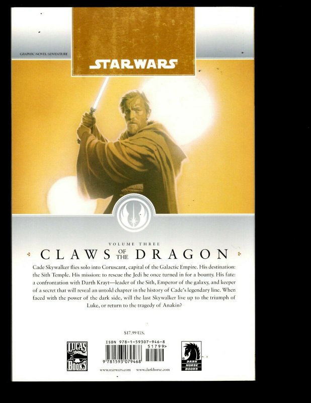 Star Wars Legacy Vol. # 3 CLAWS OF THE DRAGON Dark Horse Comic Book TPB J400