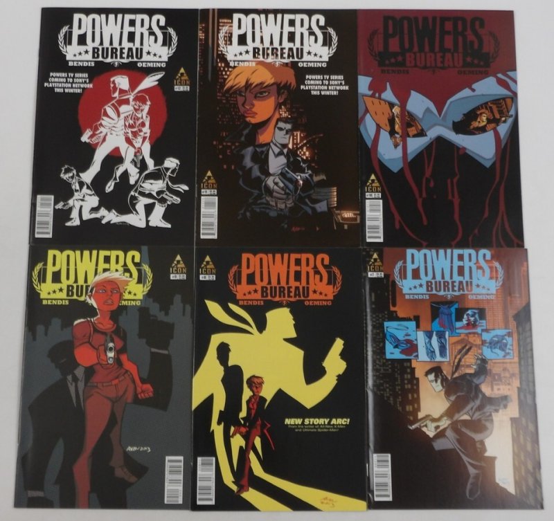 Powers: Bureau #1-12 VF/NM complete series Brian Bendis - Michael Oeming  ; Icon