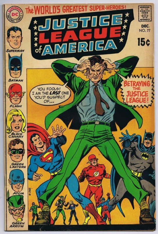 Justice League of America #77 ORIGINAL Vintage 1969 DC Comics | Comic ...