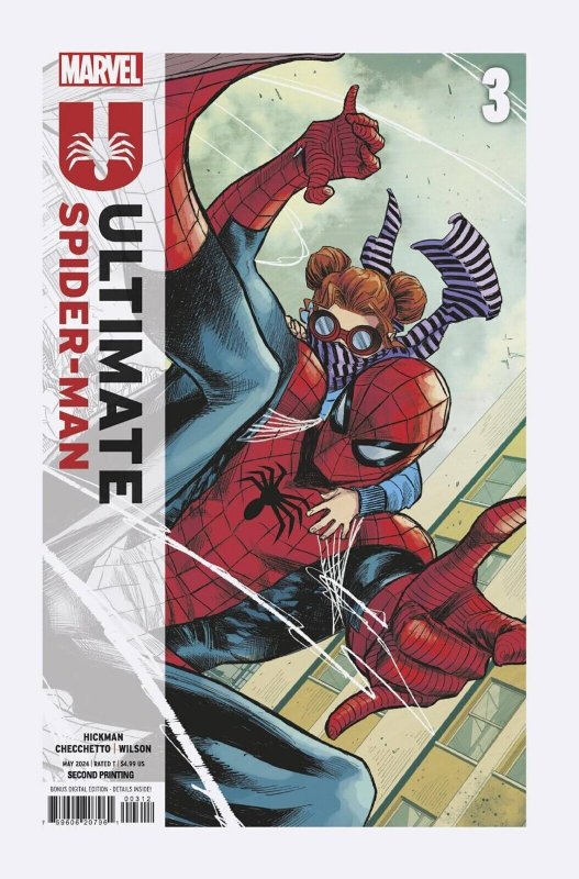 Ultimate Spider-man #3 2nd Print Variant Comic Book 2024 - Marvel