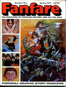 Fanfare #1 1977-1st issue-popular culture zine-Lynda Carter-Beatles-drugs-VG