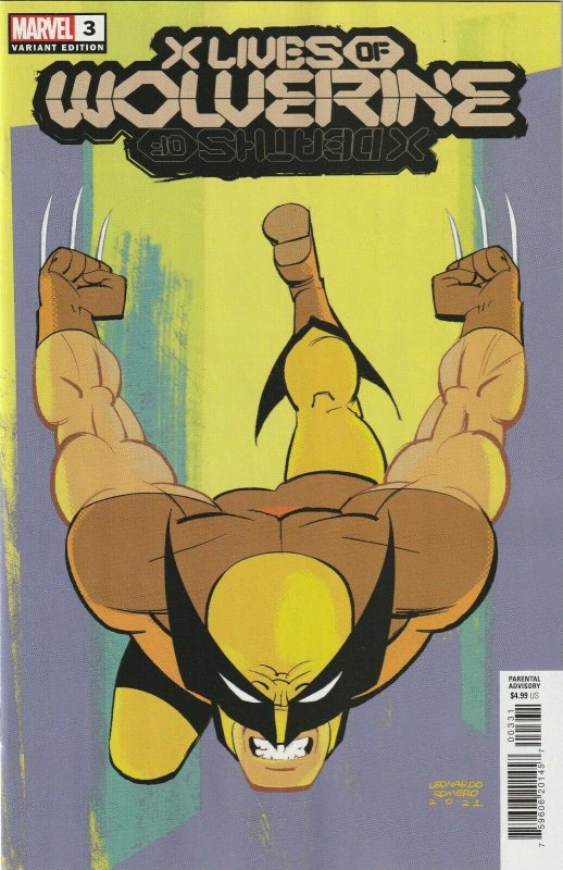 The X Lives Of Wolverine # 3 Animation 1:25 Variant Cover NM Marvel [E5]
