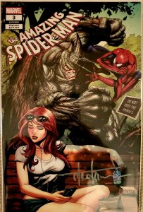 ️️AMAZING SPIDERMAN 25  SIGNED BY TYLER KIRKHAM VENOM MARY JANE  VARIANT 