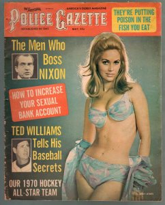 National Police Gazette 5/1970-Judy Jones-Mia Farrow-Nixon-exploitation-G