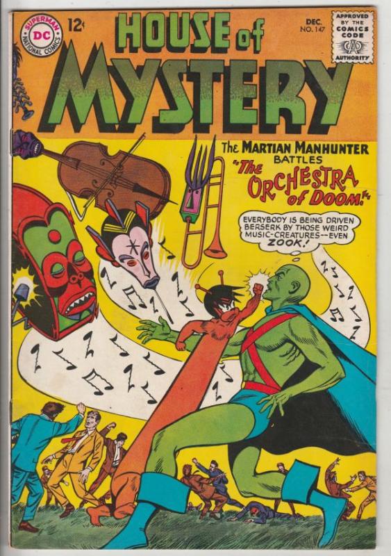 House of Mystery #147 (Dec-64) FN+ Mid-High-Grade Martian Manhunter, Robby Re...