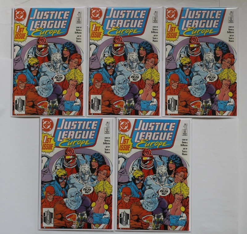 Justice League Europe #1 5 Copies DC Comics 1989 Series Unread NM+ 9.6/9.8