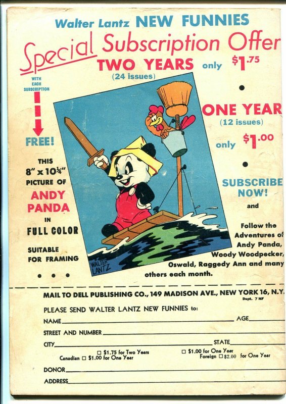 New Funnies #113 1946-Dell-Li'l Eight Ball-Woody Woodpecker-bondage-VG/FN 