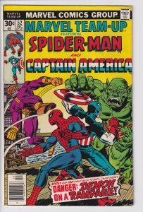 MARVEL TEAM-UP #52 Captain America! (Dec 1976) Net VG- 3.5 see description