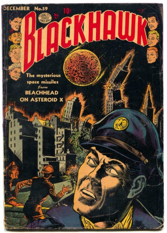 Blackhawk Comics #59-QUALITY-1952-REED CRANDALL ART-SPACE TRAVEL  vg-