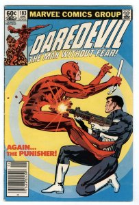 Daredevil 183 June 1982 Frank Miller Classic Cover & Art Punisher NEWSSTAND Copy 