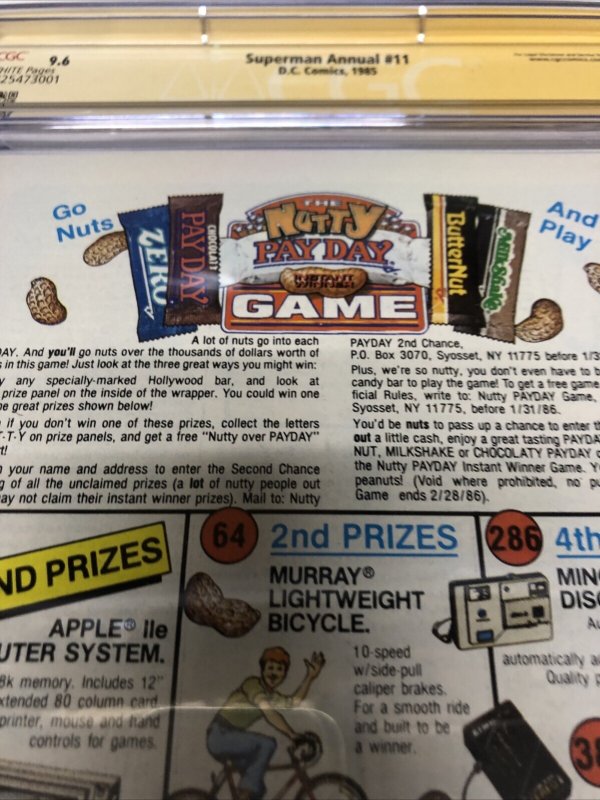 Superman Annual (1987) # 12 (CGC 9.6 SS) Signed Dave Gibbons * DC Comics * Moore