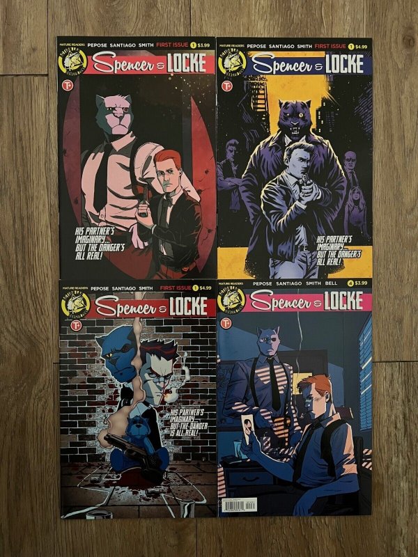 Spencer and Locke #1 Cover A 1/1500 B C and #4 1/1500 C Action Lab 2017 NM 9.4