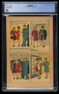 Mopsy (1948) #1 CGC VF- 7.5 Off White Lingerie Panels!