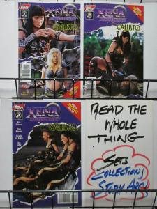 XENA WARRIOR PRINCESS VS. CALLISTO (Topps,1998) #1-3 COMPLETE! Roy Thomas!