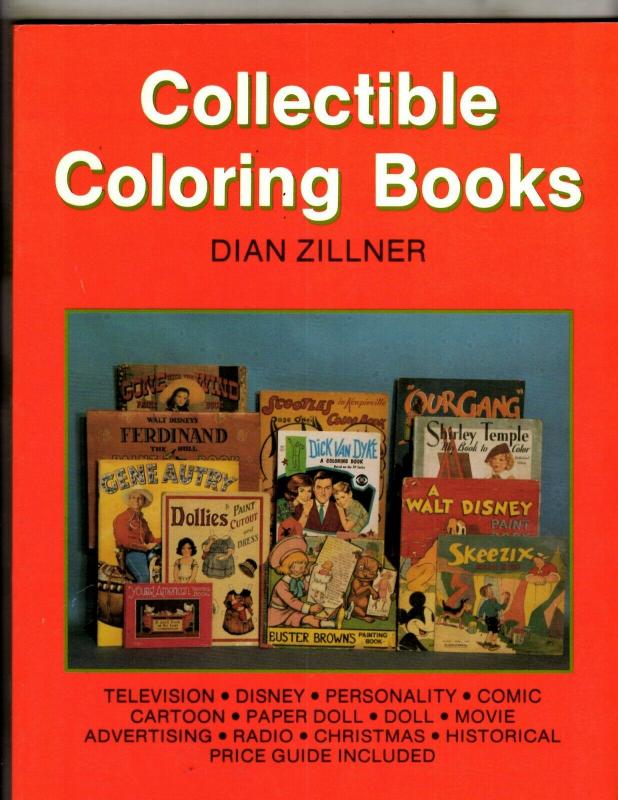 Collectible Coloring Books Dian Zillner Schiffer Book 1992 TV Disney Comic JK1 
