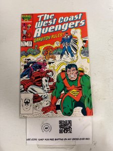 The West Coast Avengers #13 VF-NM Marvel Comic Book 28 ET8
