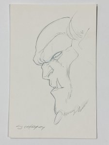 DEVIL REVIVAL TIM SEELEY ORIGINAL ART PENCIL SKETCH OVER BLUE LAYOUT SIGNED