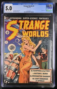 Strange Worlds #4 (1951) CGG 5.0 - Golden Age Sci-Fi! Good Girl Wally Wood Cover