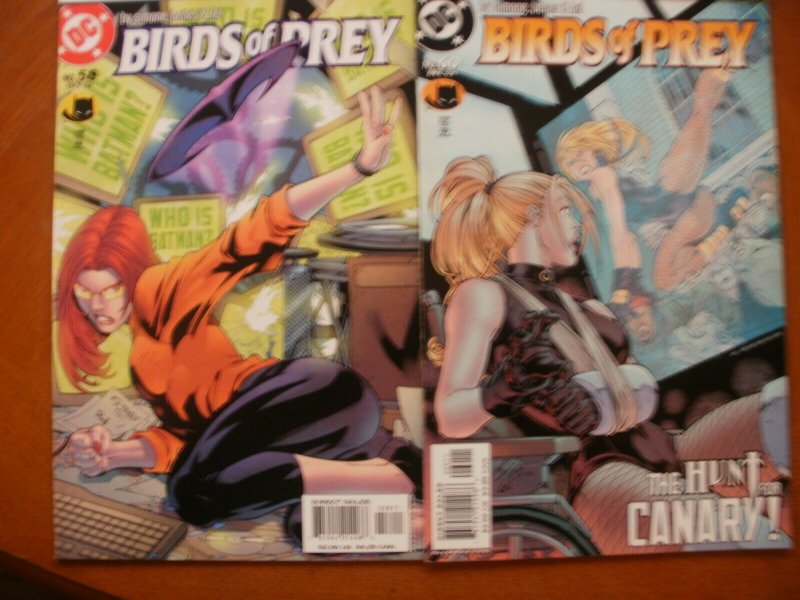 4 DC Comic: BIRDS OF PREY #39 The Gun #49 Chaotic Code #58 Like Minds #60 Canary