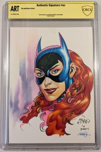 CBCS Certified Batgirl Original Sketch Art By Ethan Van Sciver 2X Signed!