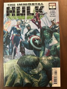 Immortal Hulk #7A NM- Hulk vs Avengers, Alex Ross Cover (Marvel 2018)