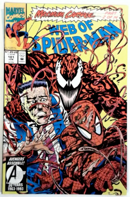 Web of Spider-Man 101  NM  Near Mint  Maximum Carnage Venom Marvel Comics 1993