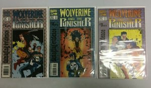 Wolverine Punisher Damaging Evidence set:#1-3 Marvel 3 diff books 8.0 VF (1993) 