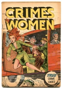 Crimes By Women #54 1954- wild violent cover- crime comic VG 