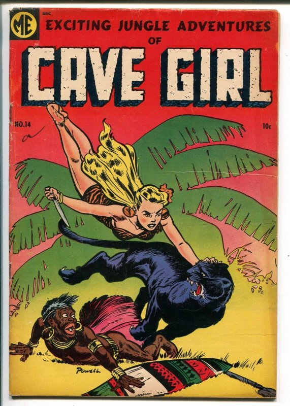 Cave Girl #14 1954-ME-Jungle girl art-Bob Powell-final issuet-VG+ 