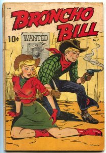 Broncho Bill #7 1948- Headlight cover- Western golden age VG-