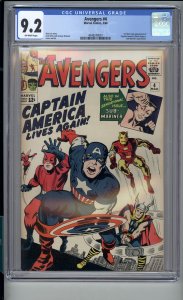 The Avengers #4 (1964) CGC 9.2