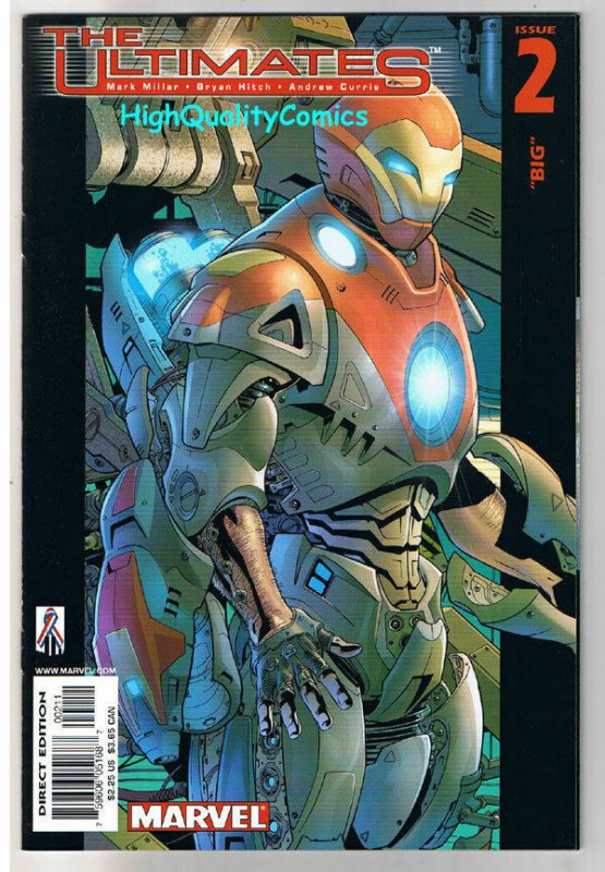 ULTIMATES #2, NM-, Mark Millar, Iron Man, 2002, more IM in store